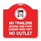 Signmission Driveway No Trailers Beyond This Point Longer Than 40 Ft No Outlet with Graphic, A-DES-RW-1818-24126 A-DES-RW-1818-24126 - alternate 1